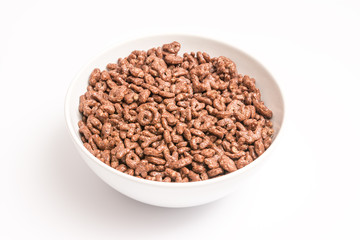White Bowl Of Chocolate Alphabet Letters Corn Flakes