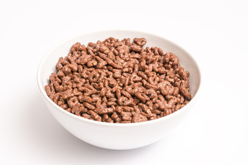 White Bowl Of Chocolate Alphabet Letters Corn Flakes