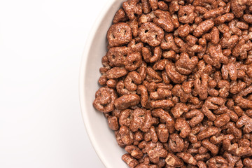 White Bowl Of Chocolate Alphabet Letters Corn Flakes