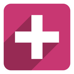 Obraz premium add flat icon