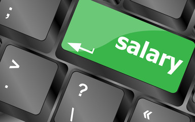computer keyboard keys with salary button