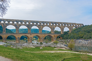 Obraz premium Pont du Gard Roman aqueduct near Avignon France