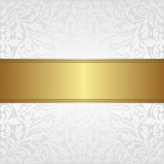 white and gold background