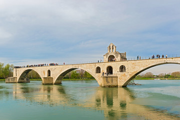 Obraz premium St. Benezet bridge in Avignon, France