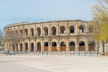 1st century BC Roman amphitheatre in Nimes, France
