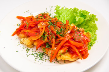 fish with vegetables