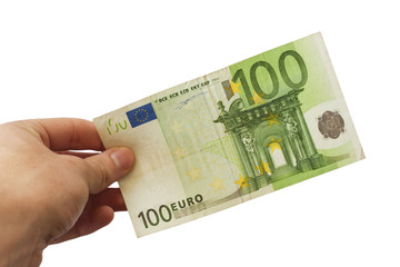 100 Euro Hand