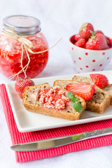 Berry on the bread