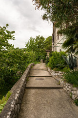Ascending concrete path
