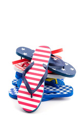 Flip flops isolated white background