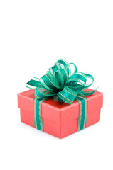 Gift box isolated white background