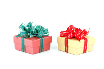 Gift box isolated white background