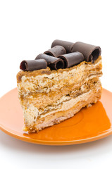 Coffee cake isolated on white background