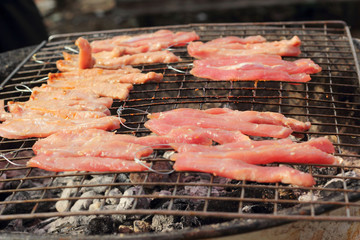 Bar-B-Q or BBQ grill of meat