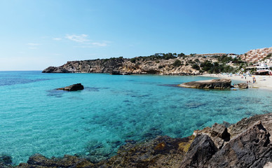 Cala Tarida in Ibiza beach San Jose at Balearic Islands