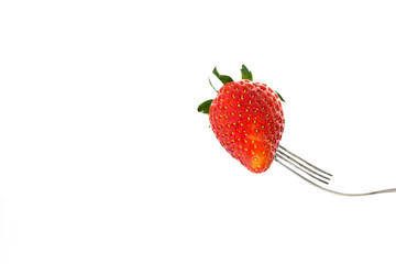 Fresh strawberry isolated on white background