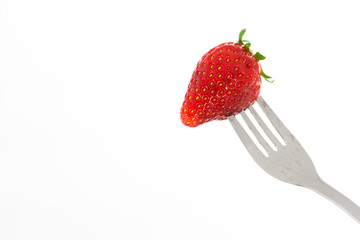 Fresh strawberry isolated on white background