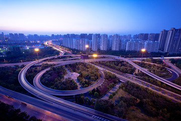 Aerial view of the city viaduct