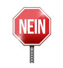 no in german street sign, illustration