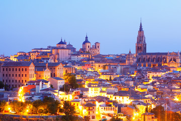 Picturesque view of Toledo in evening