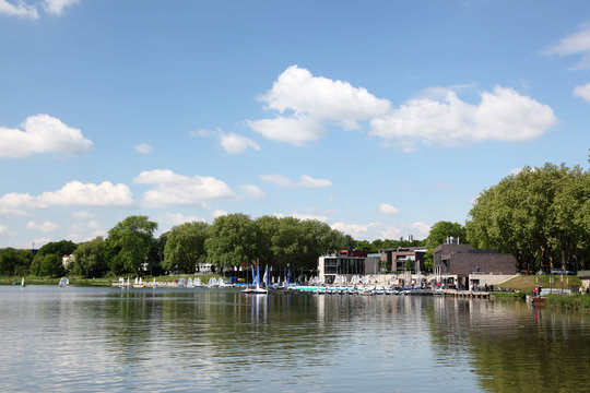 Aasee lake in Munster, Germany
