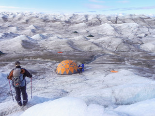 Greenland ice camping
