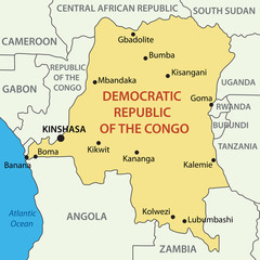 Democratic Republic of the Congo - vector map - 64935161