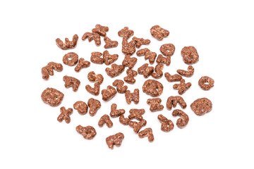 Alphabet Chocolate Corn Flakes Letters Isolated