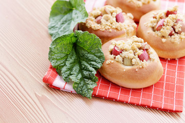 roll with rhubarb