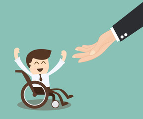Employment Opportunity for the Disabled - businessman in wheelch