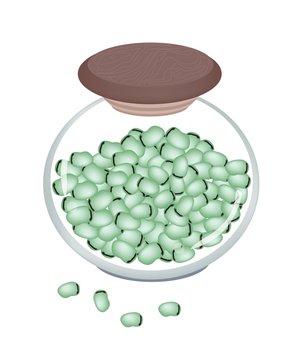 recommend clip art: A Jar of Fresh Green Broad Beans