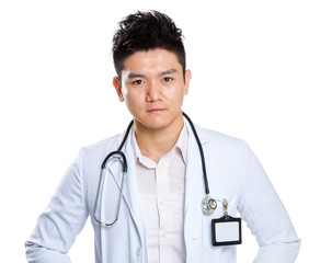Fototapeta premium Friendly male doctor smiling