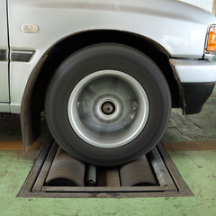 brake testing system of car