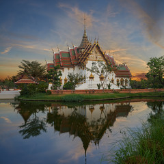 Naklejka premium Replica of Dusit Maha Prasat Palace, Ancient Cityf Bangkok