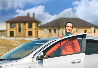 girl and car