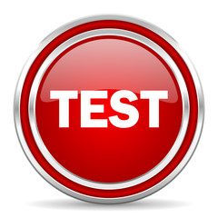 test red glossy icon