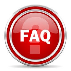 faq red glossy icon