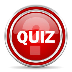 quiz red glossy icon