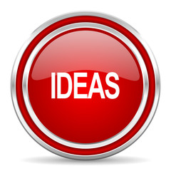 ideas red glossy icon