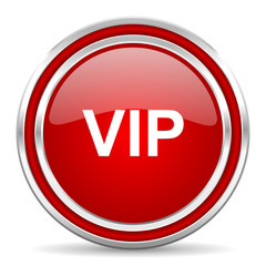 vip red glossy icon