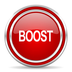 boost red glossy icon