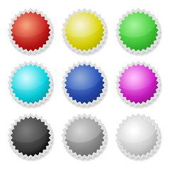 Promotional Stickers. Colorful Labels.