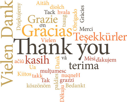 thank you in word clouds