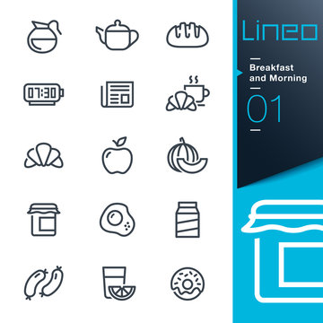 Lineo - Breakfast and Morning outline icons