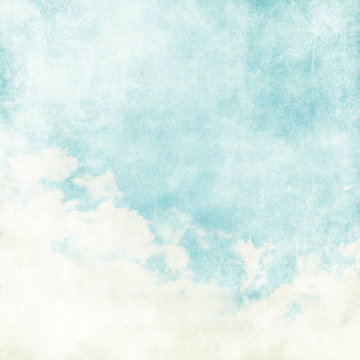 Water color like cloud on old paper texture background
