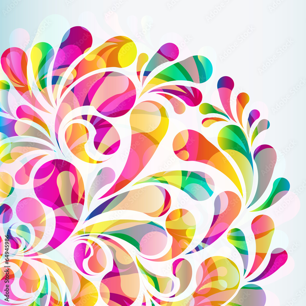 Aufkleber abstract colorful arc-drop background.