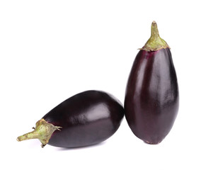 Ripe eggplants.