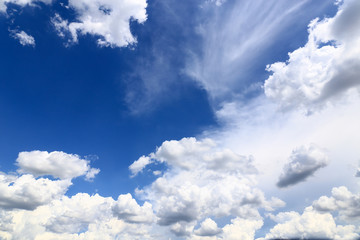 blue sky with cloud closeup