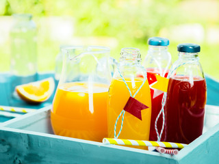 Healthy freshly squeezed fruit juice