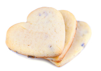 Lavender cookies isolated on white